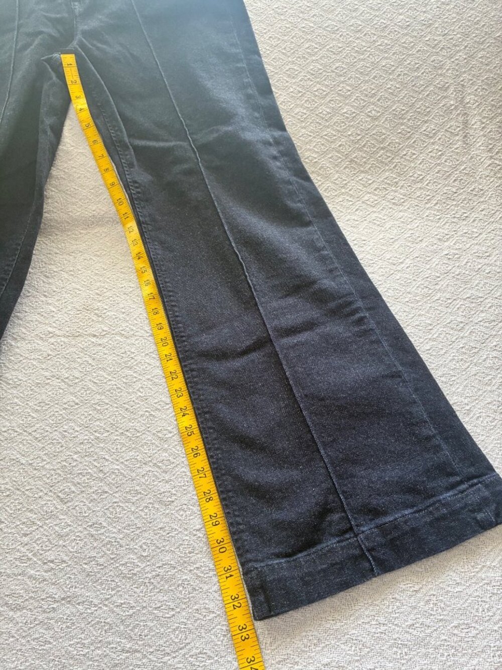 J.Crew High-Rise Trouser Jeans Premium Edition 30T Pintuck Dark Blue Work VGUC - Picture 11 of 15